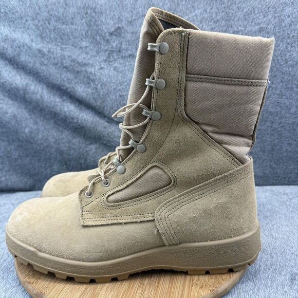McRae Footwear Boots Mens Size 12 Beige Suede Combat Military Vibram Sole main image 10